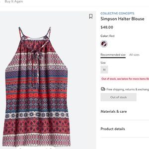 Collective Concepts - Simpson Halter Blouse